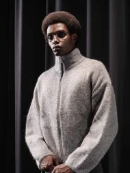 Ffected 'Mare' Mohair Zipper (2)