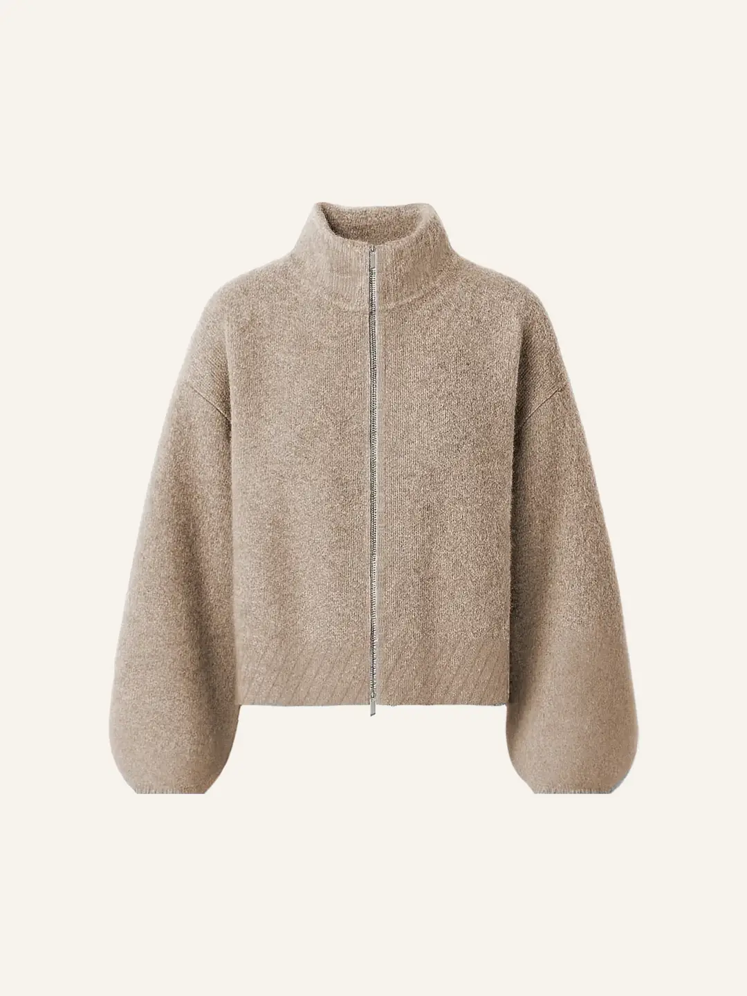Ffected 'Mare' Mohair Zipper Oat (2)