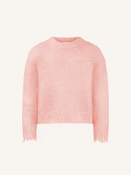 Ffected 'Moena' Mohair Knit Sweatshirt Pink (5)